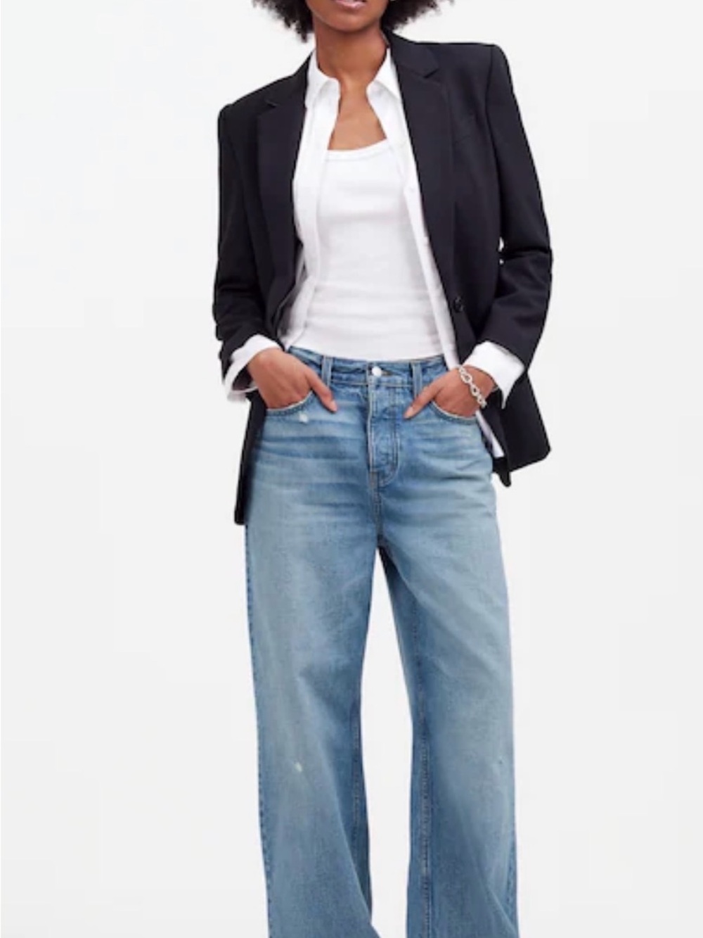 Madewell Low Slung Baggy Jeans in Hamburg Wash
